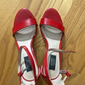 Jones New York Red Patent Leather Sandals
